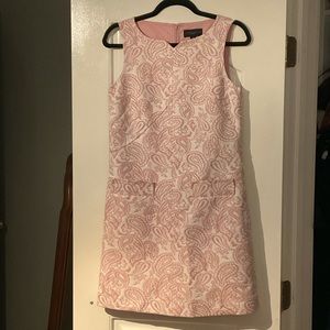 White a pink floral dress
